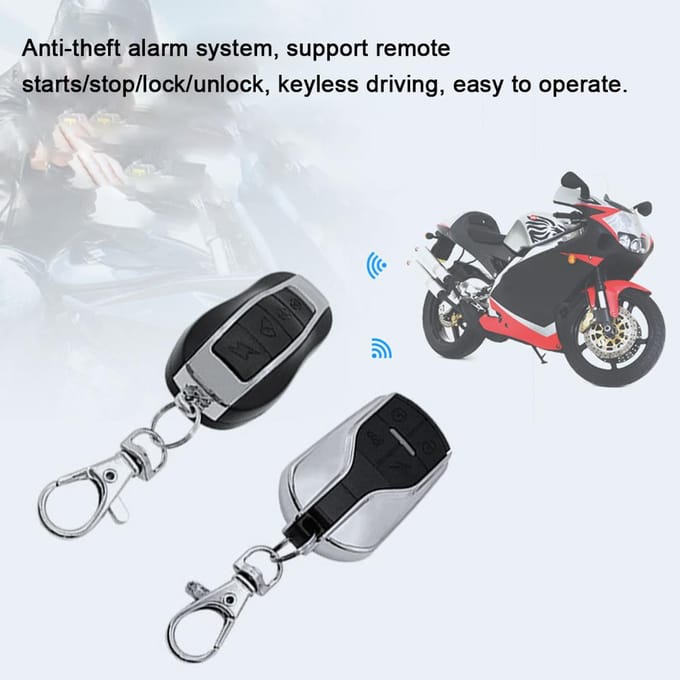 Motorfiets Antidiefstal Alarm Systeem Draadloze Afstandsbediening Motor Start Stop met Afstandsbediening 125dB veelkleurig