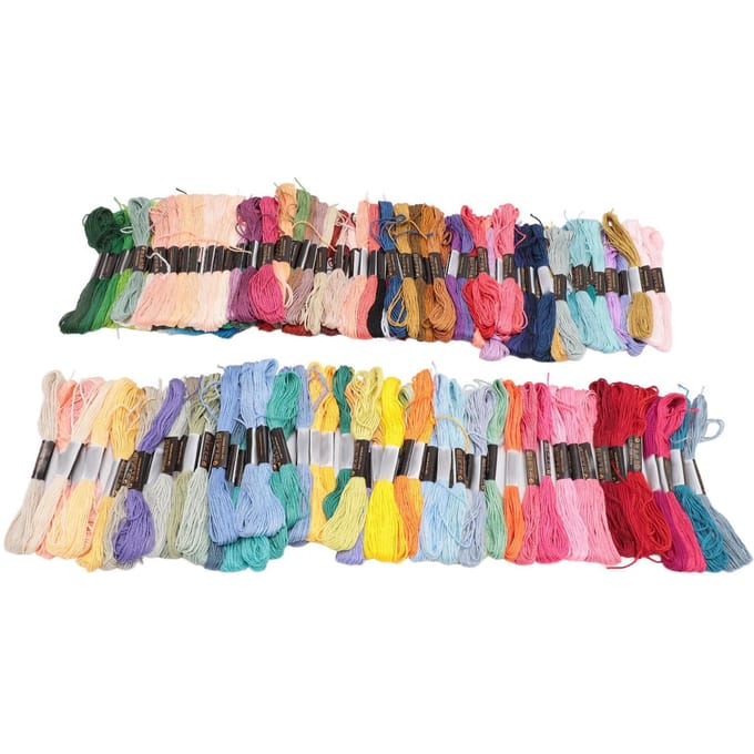 Fils à Broder 150 Couleurs Polyester 6 Brins Fil à Broder Fil pour Loisirs Créatifs Outil de Couture DIY black