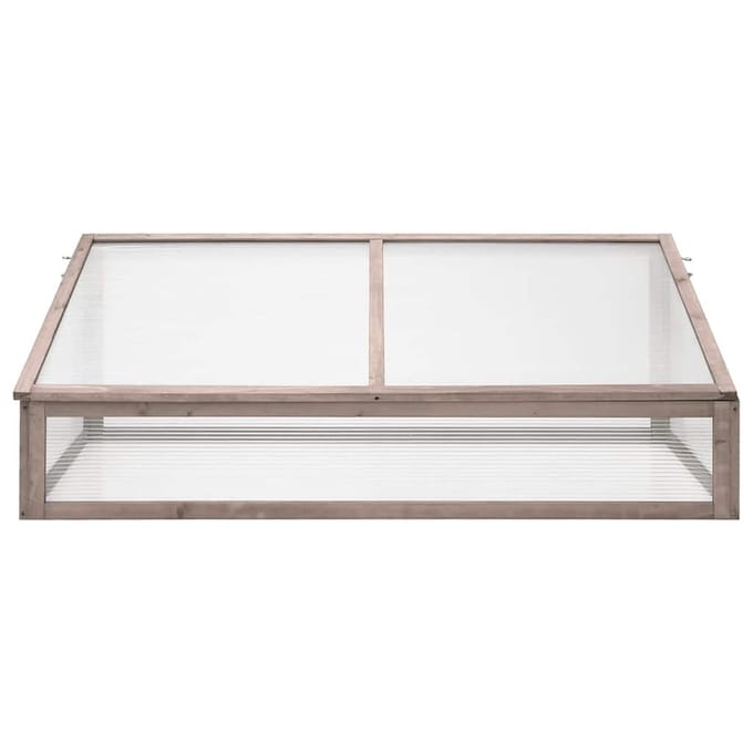 vidaXL - Broeikas - 110x56x39 - cm - vurenhout - grijs