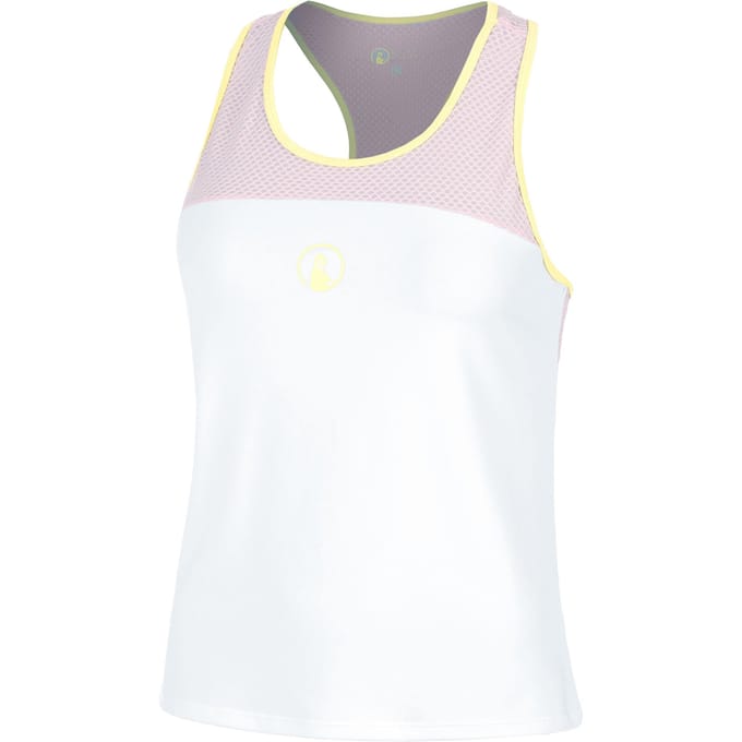 Quiet Please Mind Racerback Tanktop Dames-Wit,Mauve