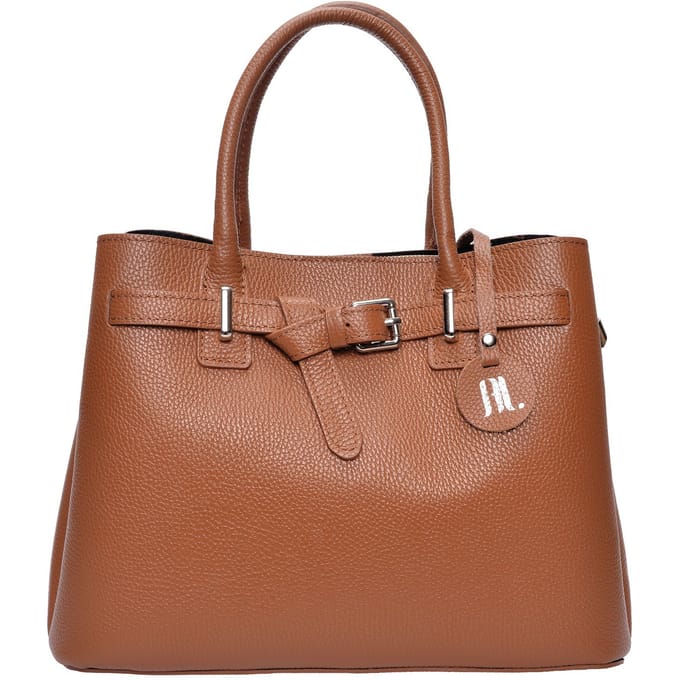 Anna Luchini Brown Rundleer Tas