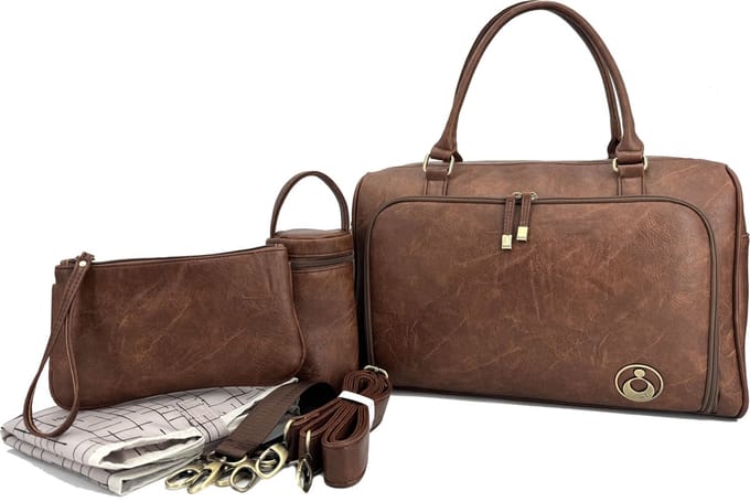 Isoki Zip Satchel Luiertas Redwood Chestnut