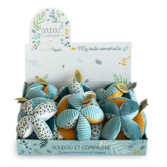 Zintuiglijke balletjes met rammelaar Doudou & compagnie Yoca Le Koala (x6)