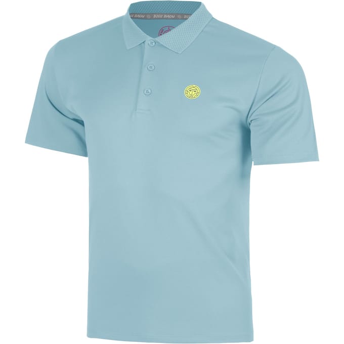BIDI BADU Solid Polo Heren-petrolblauw