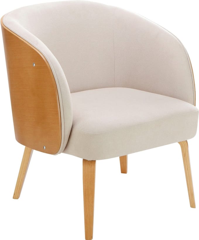 Alzey-Fauteuil in teddy off white