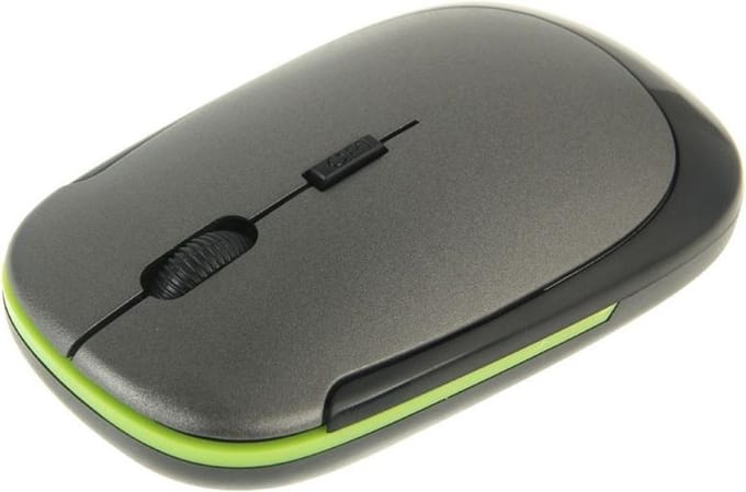Let op type!! Ultra-dunne draadloze 2.4 GHz Optische USB Muis (grijs)