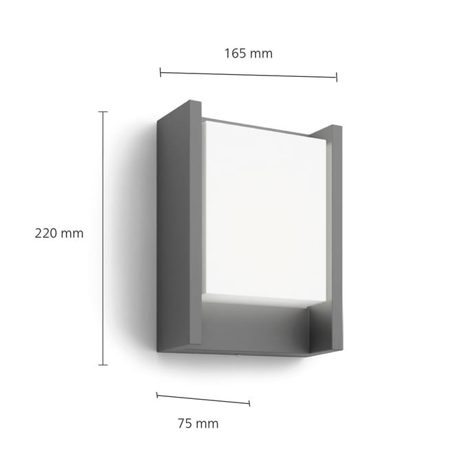 Philips LED buiten wandlamp Arbour UE, set van 2, 2.700 K