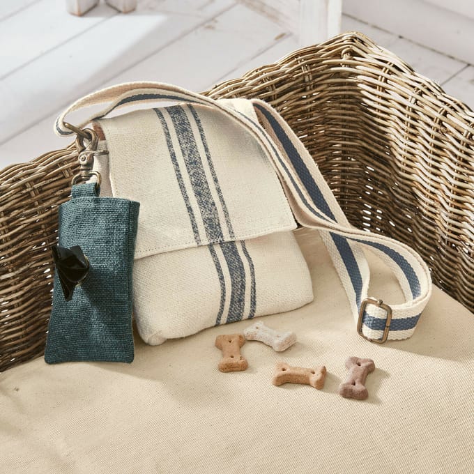 LOBERON Tasje set van 2 Pawera blauw/wit
