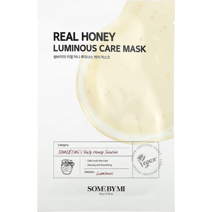 Echte Honing, Luminous Care Beauty Masker, 1 Vel, 20G(0.70Oz) beige