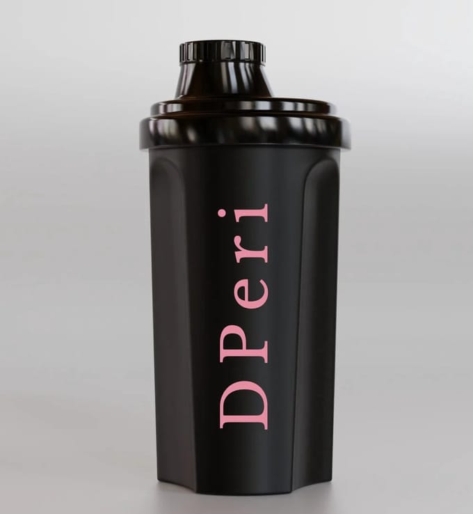 Dperi shakebeker - Waterfles - Drinkfles - 700 ml - Zwart
