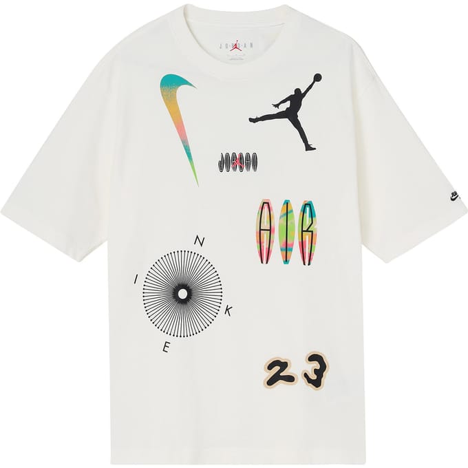 T-shirts Jordan Homme Blanc Col Rond Coupe Droite Modérée 2XL white