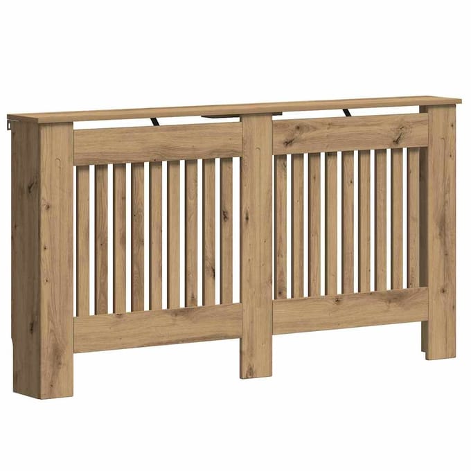 vidaXL Radiatorafdekking Artisanaal eiken 152 x 19 x 81,5 cm