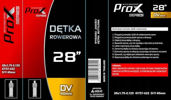 ProX - Fietsband Binnenband - 28 700x 35/38/40/42 - DV 40mm