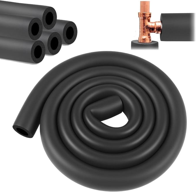 Zwarte Schuimrubber Buisisolatie 16mm voor Verwarming en Sanitair