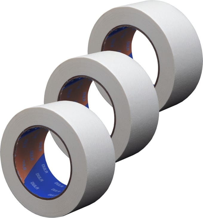 DULA Schilderstape - 3 rollen - 50mm x 50m - Afplaktape - Maskingtape