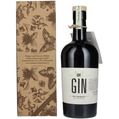 Schneeberger jenever Schneeberger Dry Gin 43,5% Vol. 0,5l in geschenkverpakking