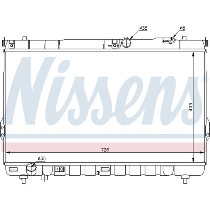 Radiator, motorkoeling NISSENS 67031