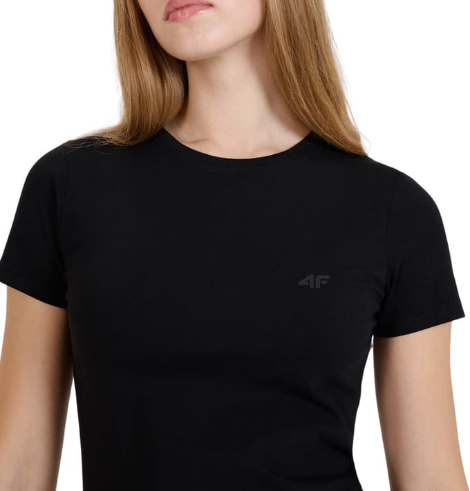 4F T-shirt Dames Zwart - Maat XS
