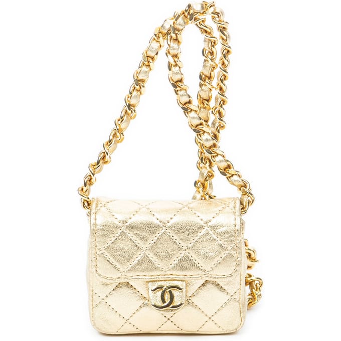 Vintage Micro Mini Chain Crossbody  Schoudertas