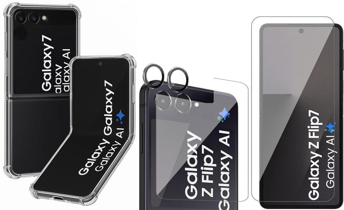 Hoesje geschikt voor Samsung Galaxy Z Flip 7 - Screenprotector Volledig Dekkend Premium PET & Camera Protector - Shockproof Transparant