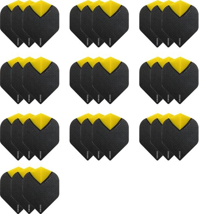 10 Sets (30 stuks) XS100 Skylight flights Multipack - Geel