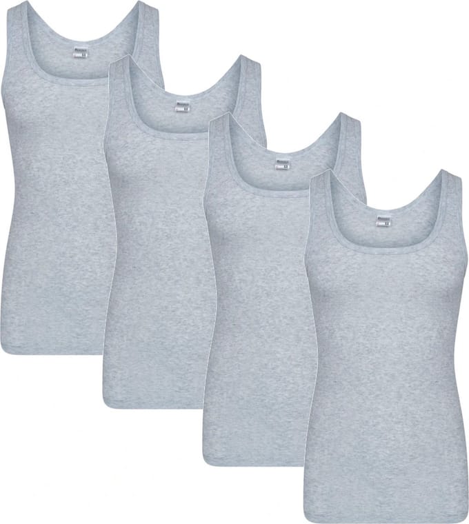 Beeren heren hemd - 4-pack - maat M - grijs mêlee