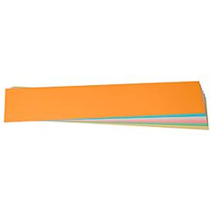Presentatiekaartjes, titelstroken, 95 x 450 mm, 100 stuks, diverse kleuren