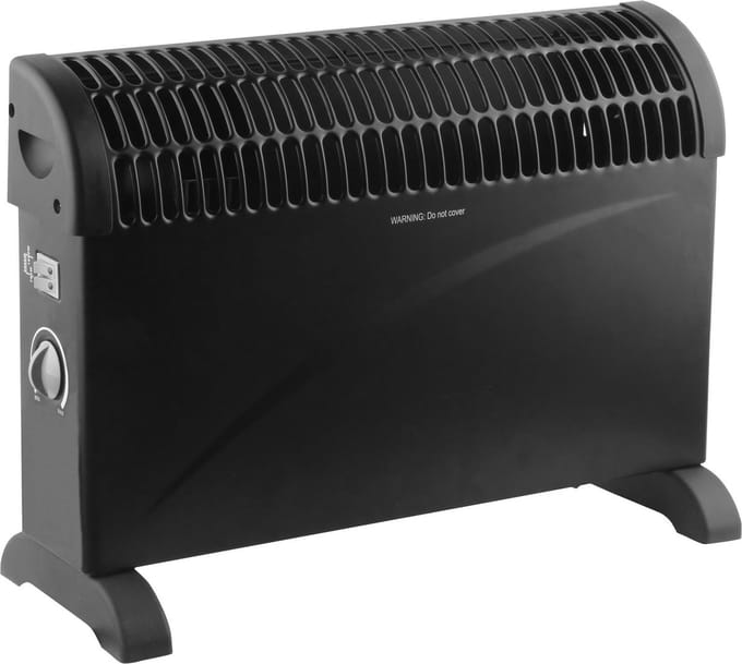 Benson Compacte convector heater - 3 standen - oververhittingsbeveiliging - zwart - 53x20x39 cm