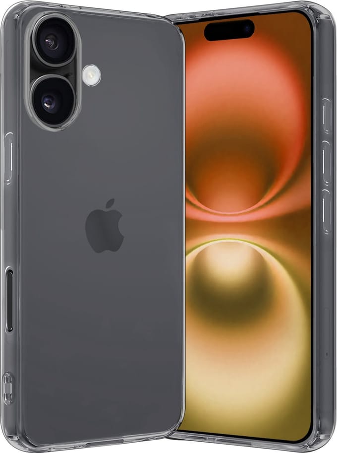 Hoes - Geschikt voor Apple iPhone 16 Plus - Sterk & Shockproof - Hoesje Cover - Siliconen Case - Transparant