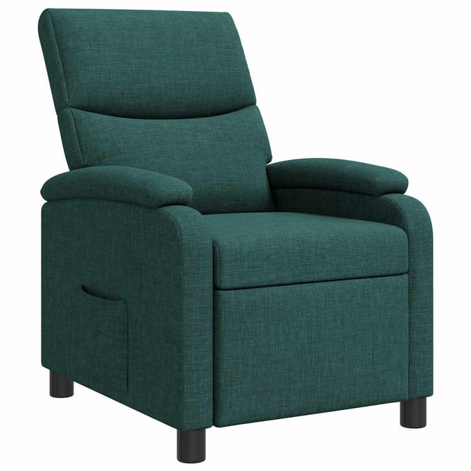 vidaXL - Recliner - Donkergroen - Stof
