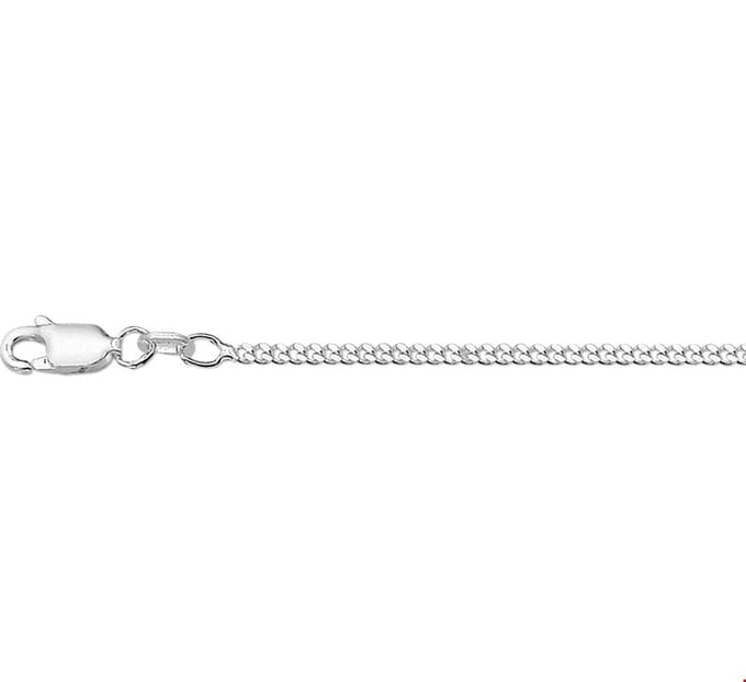 Zilver Gerhodineerde Collier gourmet 2 1329686 50 cm