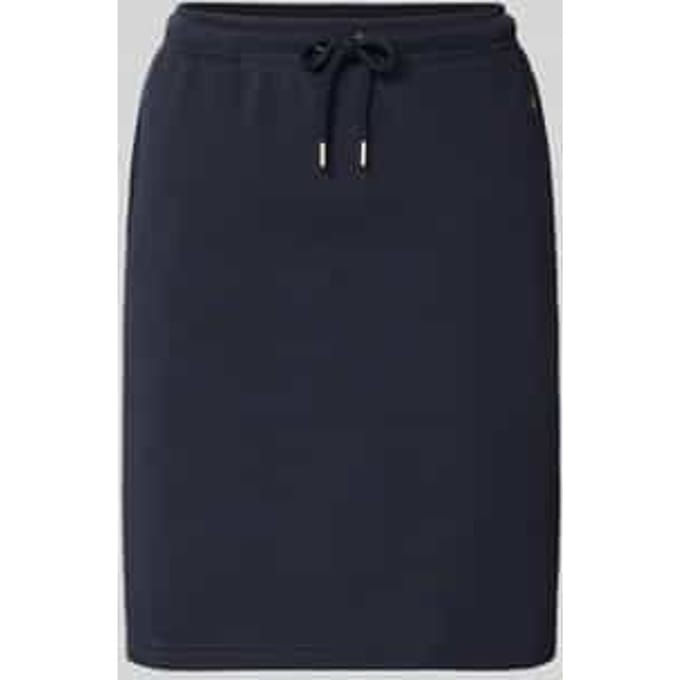 Knie-lange sweatrok met labelstitching