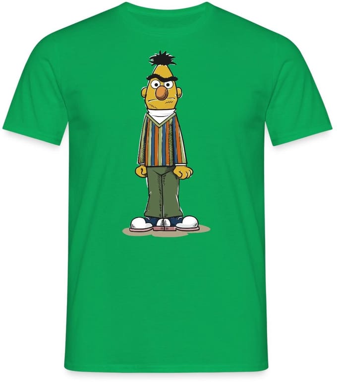 Sesamstraat Bert Pose T-Shirt Heren