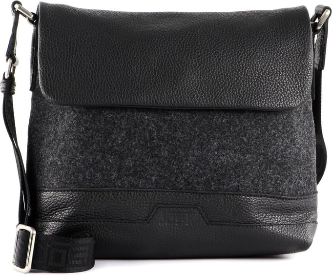 JOST Schoudertas Farum Shoulderbag with Flap Black Zwart