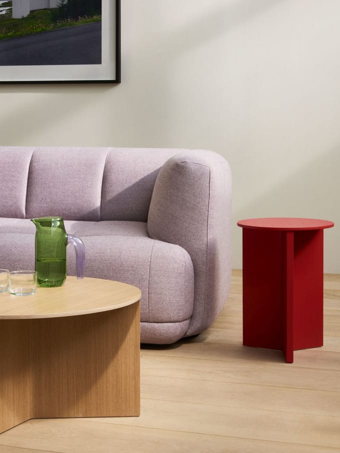 HAY Slit Tafel Wood rond - eiken helder gelakt