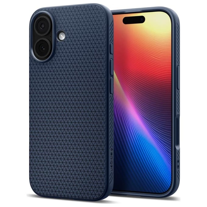 Spigen Liquid Air Hoesje Geschikt voor Apple iPhone 17 - Back Cover Flexibel TPU Blauw