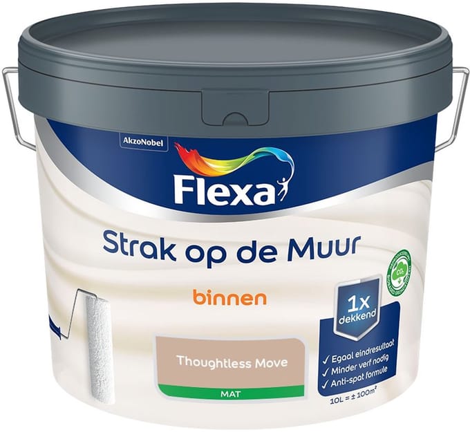 Flexa - Strak Op De Muur Binnen Mat - Thoughtless Move - Mengverf - 10 L