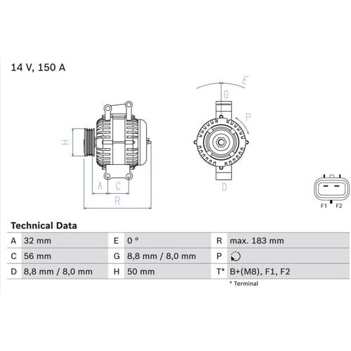 Driefasige generator BOSCH 0 986 047 460