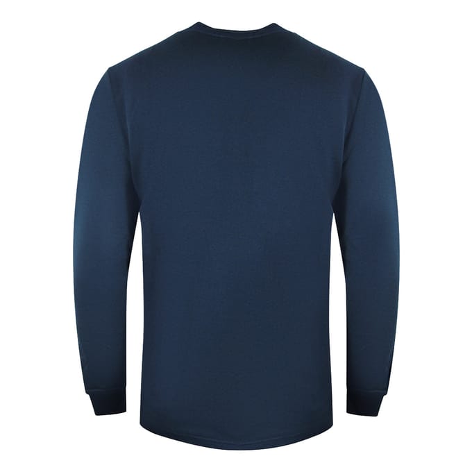 Cavalli Class marineblauw sweatshirt met gedurfd bloemenontwerp