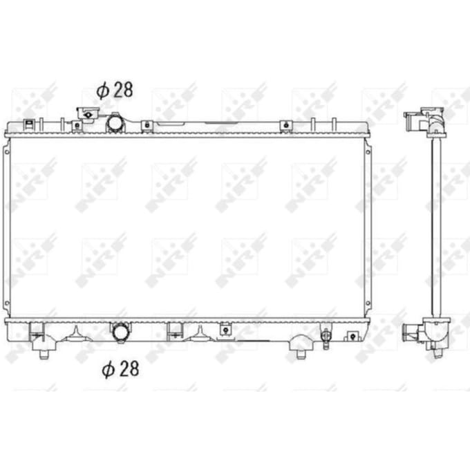 Radiator, motorkoeling NRF 53338