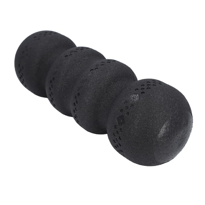 Foamroller 18 Inch Zwart EPP Hardheid 75 Gegroefd Ontwerp Spier Massage Roller voor Oefeningen black