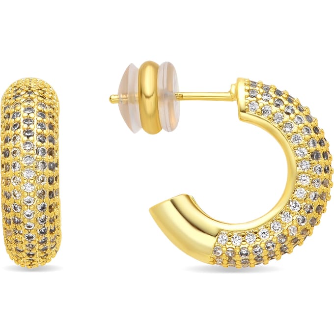 Boucles d'oreilles - LUXENTER - Niras - Or 18 carats - Élégantes - Finition soignée beige