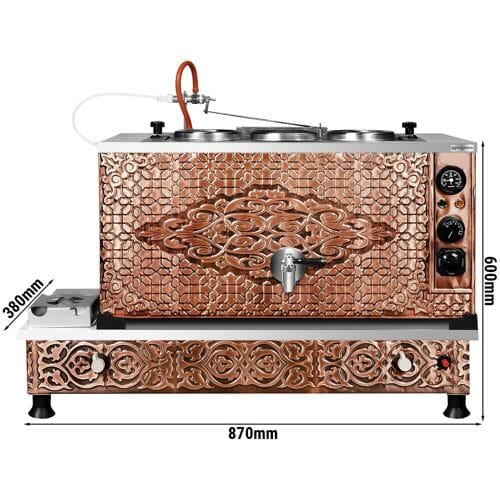 GGM Gastro Gas & Elektrisch koperen samowar theeketel - 870mm - 33L