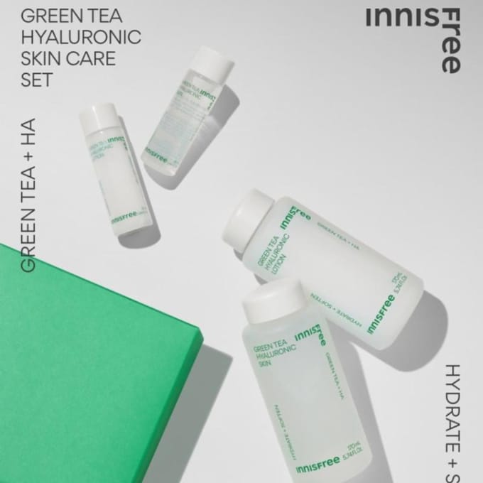Innisfree Nieuwe Groene Thee Hyaluronzuur Huidverzorgingsset AUTHENTIEKE WINKEL gray