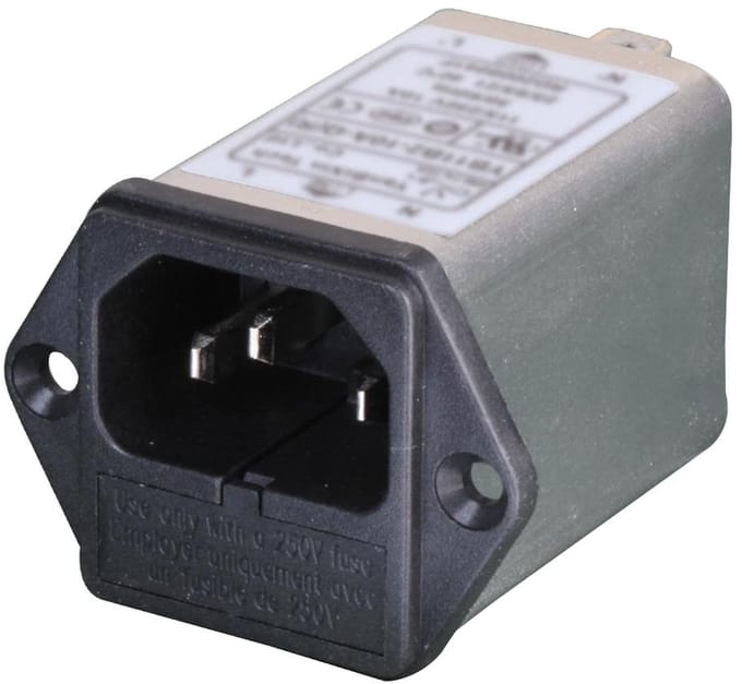 Gefilterde Ingang - IEC Connector - Stroomfiltering - Ingebouwde Zekering - 6A 250V AC