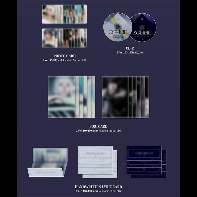 EVERGLOW - ZOMBIE 5e singlealbum (Pols ver / Hart ver) Random ver. blue