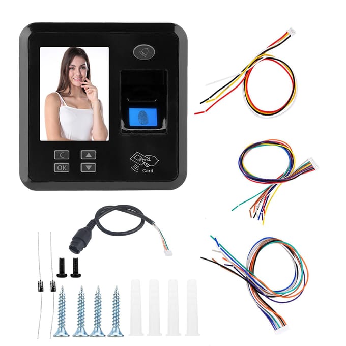Contrôle d'accès de porte biométrique par empreinte digitale et carte d'identité avec interface IP/TCP black