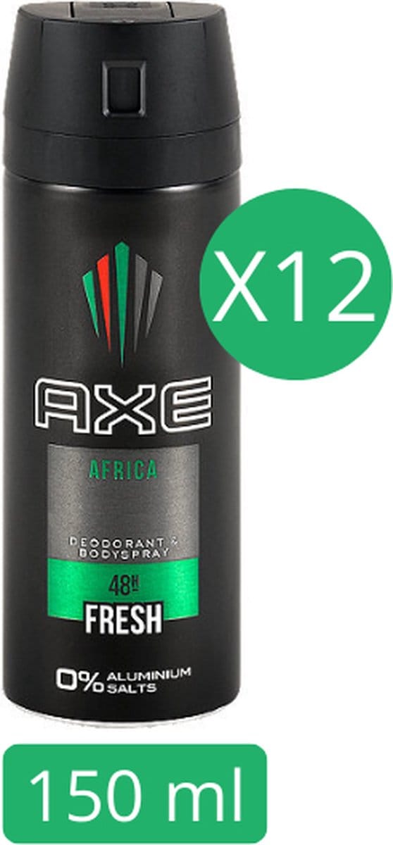 Axe Africa Bodyspray Deodorant (Voordeelverpakking) - 12 x 150 ml