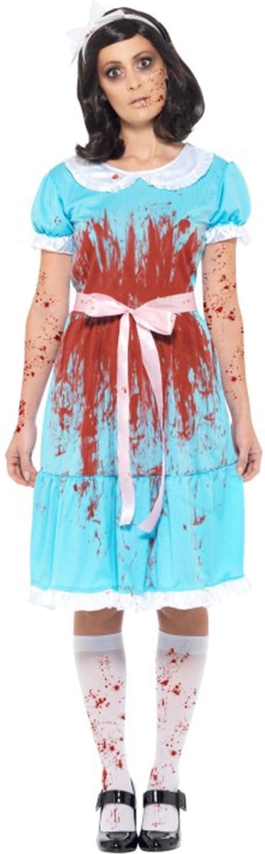 Smiffys - Bloody Murderous Twin Kostuum - S - Blauw