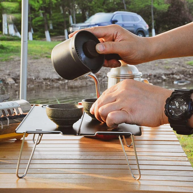 Kleine klaptafel, ultralichte compacte campingtafel voor buiten backpacken, wandelen, picknicken op het strand